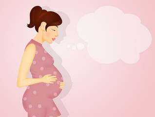 pregnant woman with comic