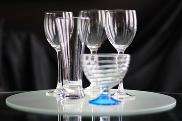 Glasses on the table