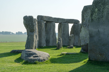 close up of several stones at stonehenge in england