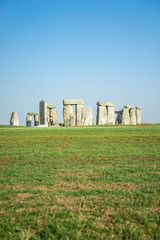 stonehenge on a clear sky sunny day