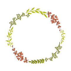 Vector illustration white backdrop for floral frame hand drawn