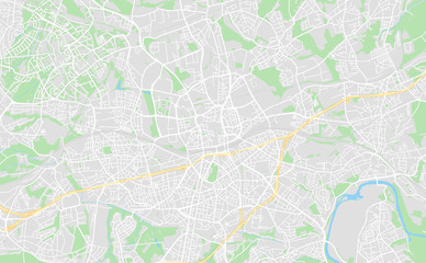 Obraz premium Essen, Niemcy mapa ulic w centrum miasta