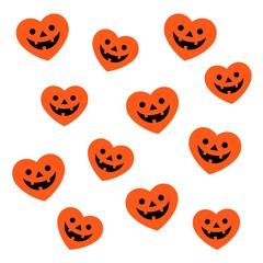 ハート型のハロウィンの模様