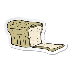sticker of a cartoon bread