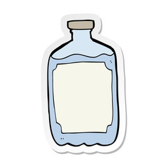 sticker of a cartoon water bottle
