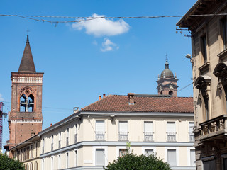 Monza, Italy: cityscape with belfry