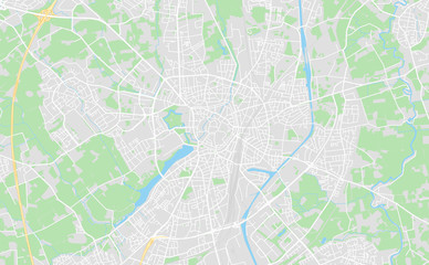 Fototapeta premium Mapa ulic w centrum miasta Muenster, Niemcy