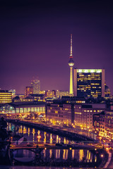 Berlin skyline in the night 
