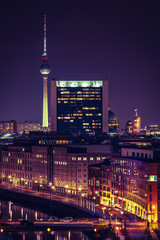 Berlin skyline in the night 