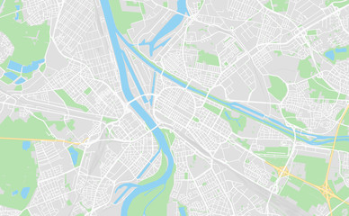 Mannheim, Germany downtown street map - obrazy, fototapety, plakaty
