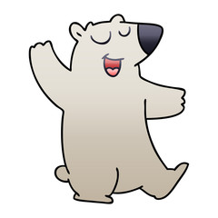 quirky gradient shaded cartoon wombat