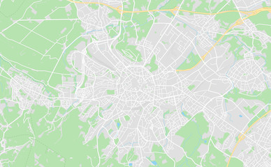 Aachen, Germany downtown street map