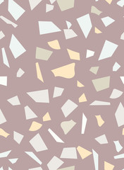Trendy seamless terrazzo pattern. Abstract texture marble flooring vector illustration