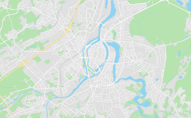 Lubeck, Germany downtown street map