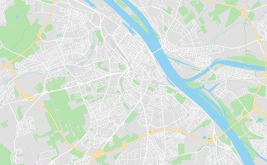 Obraz premium Mapa ulic w centrum Moguncji, Niemcy