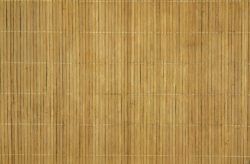 Wooden bamboo mat background and texture by handmade.