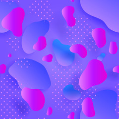 Seamless pattern. Liquid shapes. Purple and blue