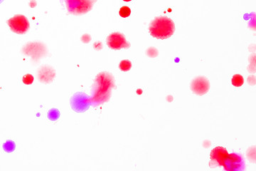 Watercolour Coloured Paint Drips Splatters and spots for Background