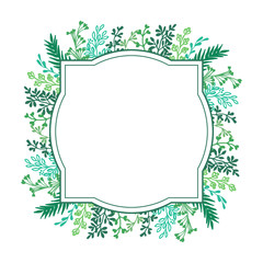 Vector illustration various forms of beautiful flower frame variations hand drawn