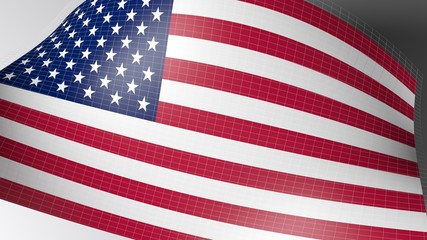 Naklejka premium Background with american flag - 3D rendering illustration