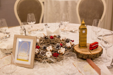 Fototapeta na wymiar Beautiful table decoration for special events