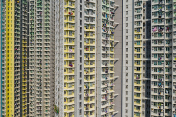 Fototapeta na wymiar Hong Kong building facade