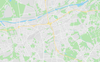 Obraz premium Herne, Germany downtown street map