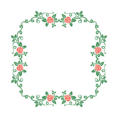 Vector illustration green leaf wreath frames for greeting card hand drawn