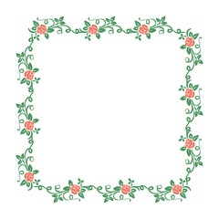 Vector illustration green leaf wreath frames for greeting card hand drawn