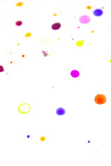 Watercolour Coloured Paint Drips Splatters and spots for Background