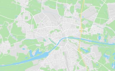 Ingolstadt, Germany downtown street map