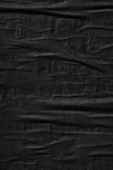 Fototapeta premium Dark black paper background creased crumpled blank posters old torn ripped surface grunge textures placard backdrop empty space for text