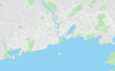 Galway, Ireland downtown street map