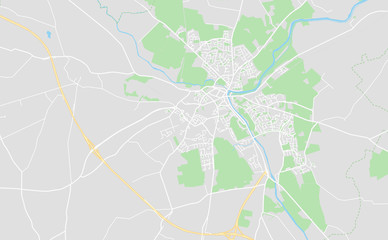 Navan, Ireland downtown street map