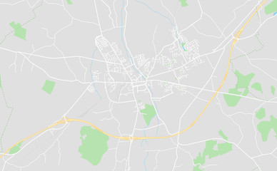 Port Laoise, Ireland downtown street map