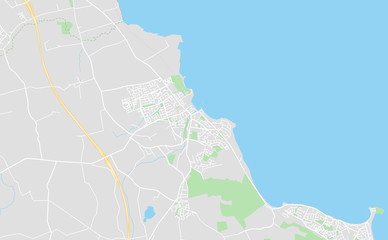 Fototapeta premium Balbriggan, Ireland downtown street map