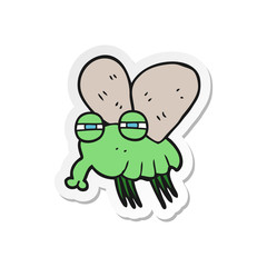 sticker of a cartoon fly