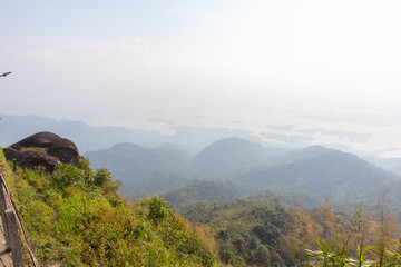 beautiful scene mountain and tree at thong pha phum national park, kanjanaburi, Thailand