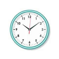 Clock face icon. Symbol watch isolated on white  background. Design template closeup. Vector illustration 