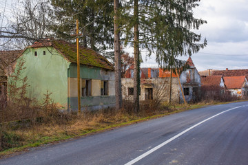 Donje Kusonje, an abandoned village in Virovitica-Podravina County, Slavonia, eastern Croatia