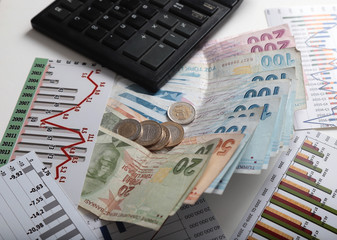 Turkish Lira banknotes 