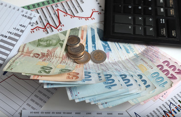 Turkish Lira banknotes 