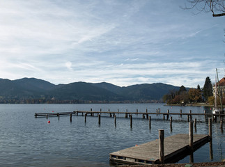 Paysages de Bavière. Sur les berges du lac de Tegern (Tegernsee) dans les Alpes bavaroises en...