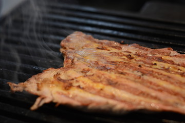 braai, cook, barbeque, smoke, roast, cooking, summer, barbecue, dark, grilled, dinner, food, tenderloin, meat, charcoal, flame, grid, outdoors, meal, fork, glowing, hot, gas, flavoring, nutrition, gri