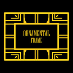 Art deco ornamental frame