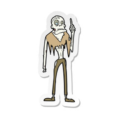 sticker of a cartoon zombie
