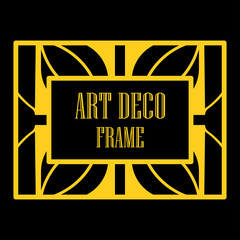 Art deco ornamental frame