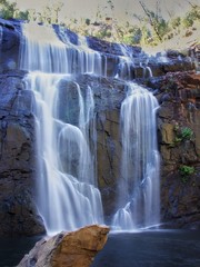 Fototapeta na wymiar smooth waterfall