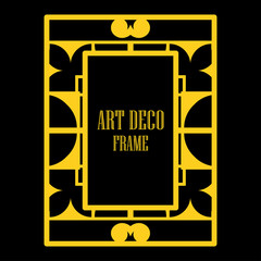 Art deco ornamental frame