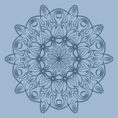 Decorative Round Lace Ornate Mandala. Vintage Vector Pattern For Print. Pastel color